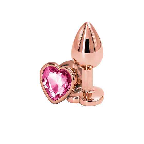 Анальная пробка NS Novelties Rear Assets - Rose Gold Heart - Small - Pink Sex Aura Киев