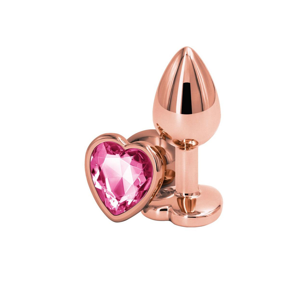 Анальная пробка NS Novelties Rear Assets - Rose Gold Heart - Small - Pink Sex Aura Киев - изображение 1