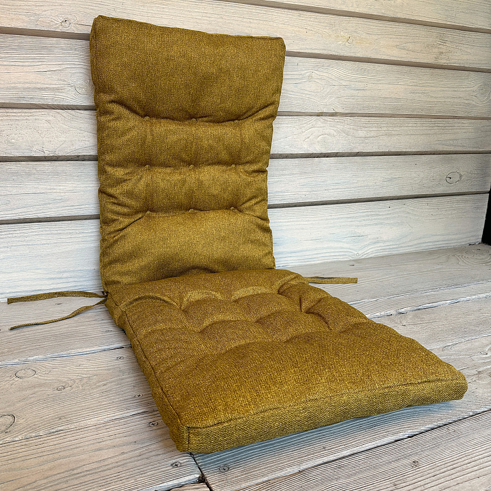 Подушка для стільців (40x120х4 см) подвійна Decorator Мальмо колір мустард 84-169 Київ - фото 1