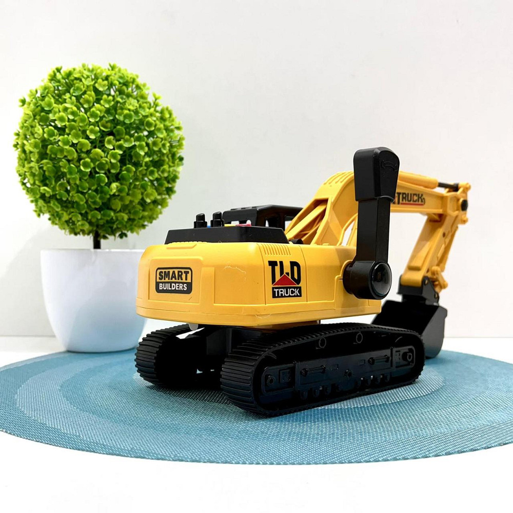 Екскаватор спецтехніка звук світло рухомі деталі 32см Жовто-чорний (584-1-2) Чернігів - фото 4