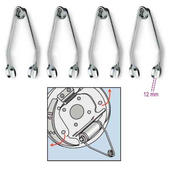 Набір фіксаторів поршнів барабанних гальм 4 шт. Forsage F-904B1 Одеса
