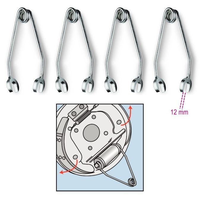 Набір фіксаторів поршнів барабанних гальм 4 шт. Forsage F-904B1 Одеса - фото 2