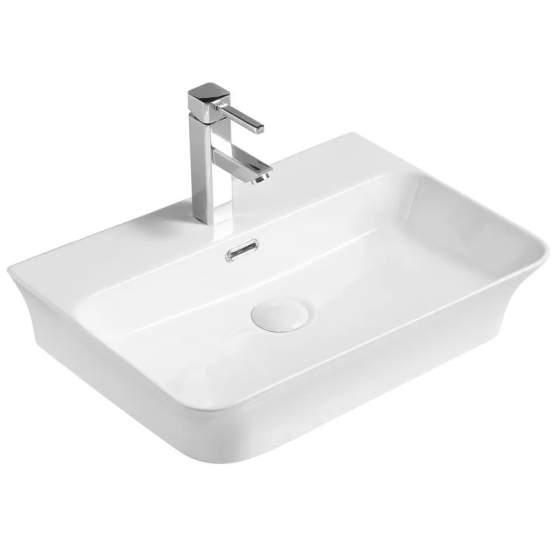 Умивальник накладний керамічний Mixxus Premium Bevel-0202 з переливом 560x415x125mm (MP6481) ( 10027 ) Харків