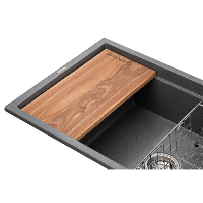 Мойка кухонная GRANADO Optimal Artes grafito (+ змішувач Badalona LUX inox + дозатор Redondo inox + коши (ksg1209) Винница - изображение 7