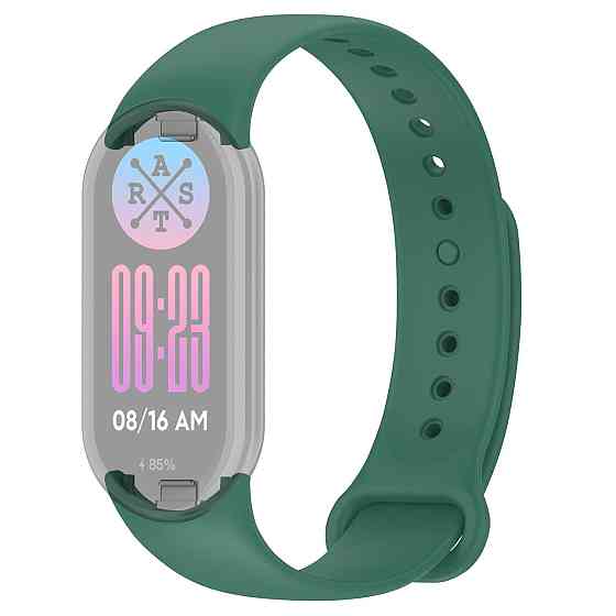 Силіконовий ремінець для Xiaomi Mi Band 8 Soft Touch Темно-зелений (Dark Green) Київ