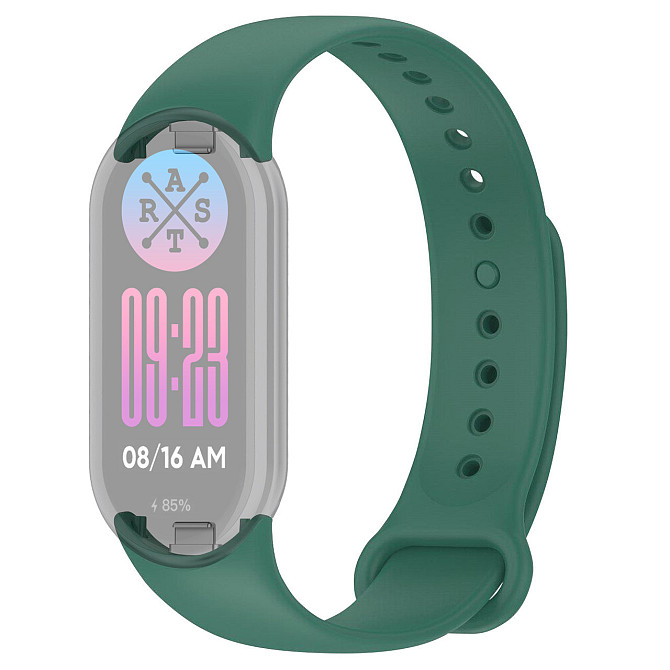 Силіконовий ремінець для Xiaomi Mi Band 8 Soft Touch Темно-зелений (Dark Green) Київ - фото 1