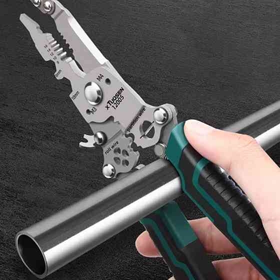 Багатофункціональні кліщі для зняття ізоляції 18в1 / Складні кліщі для зачищення та обтиску проводів Київ