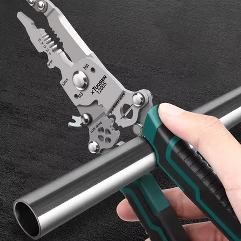 Багатофункціональні кліщі для зняття ізоляції 18в1 / Складні кліщі для зачищення та обтиску проводів Київ - фото 2