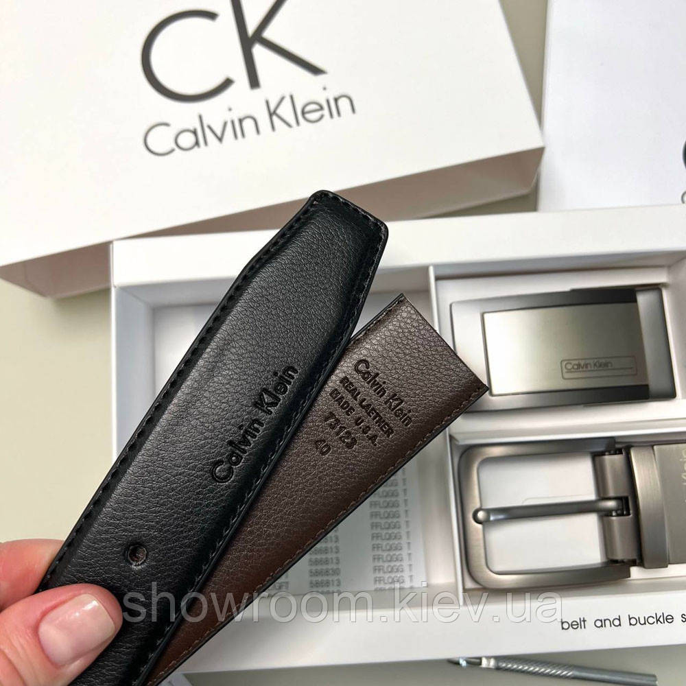 Мужской подарочный набор (ремень с двумя пряжками) (414) Киев - изображение 5