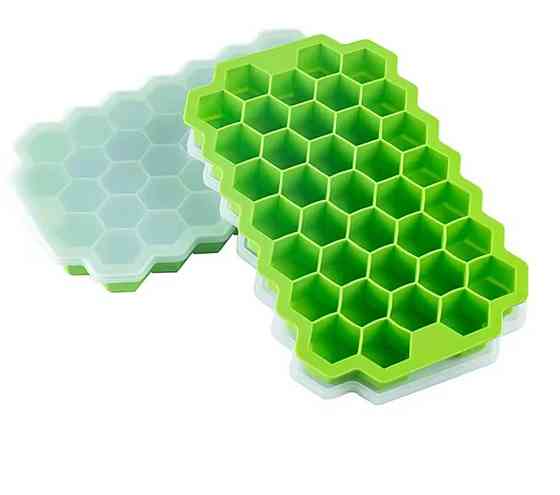 Форма для льда силиконовая с крышкой на 37 кубиков 20 на 12 см салатовый Киев