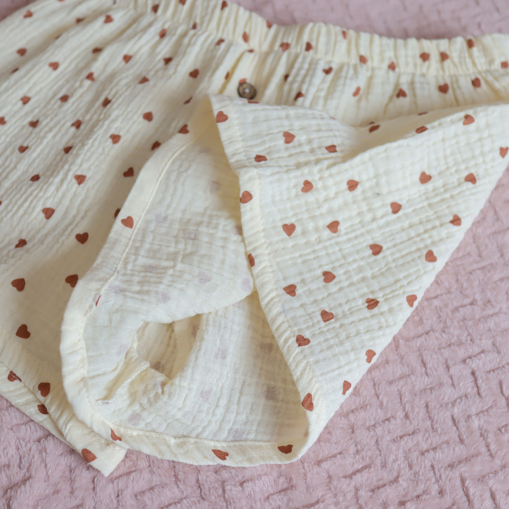 Муслінові чоловічі труси-шорти коричневі сердечка на ванільному Кам'янець-Подільський - фото 4