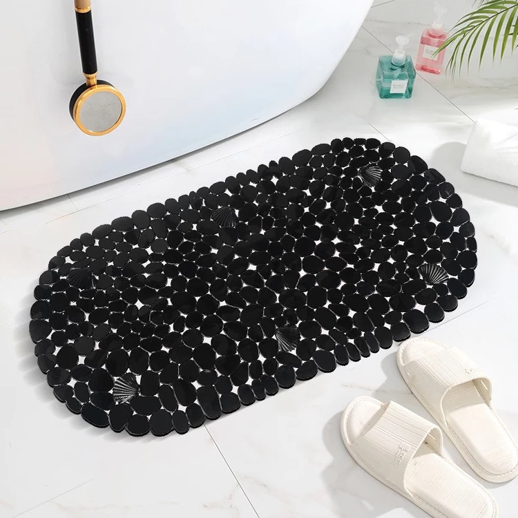 Силиконовый коврик для ванны и душа Bathlux овальной формы, нескользящий, люкс качество 69 х 35 см Черный Каменец-Подольский - изображение 4