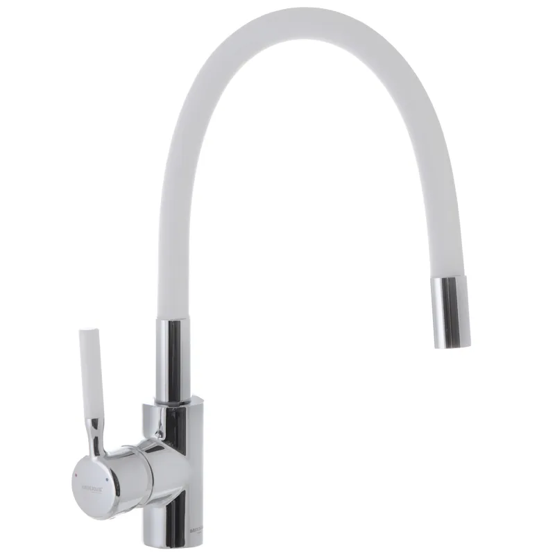 Кухонный смеситель Mixxus Premium RIO 011 с силиконовым изливом, белый (MI5814) Харьков - изображение 1