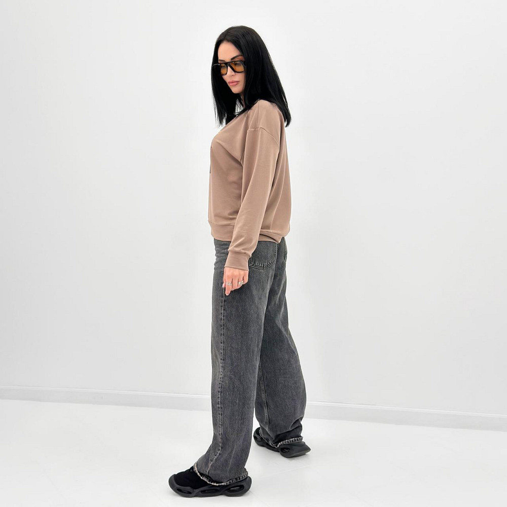 Демисезонный женский свитшот с принтом 