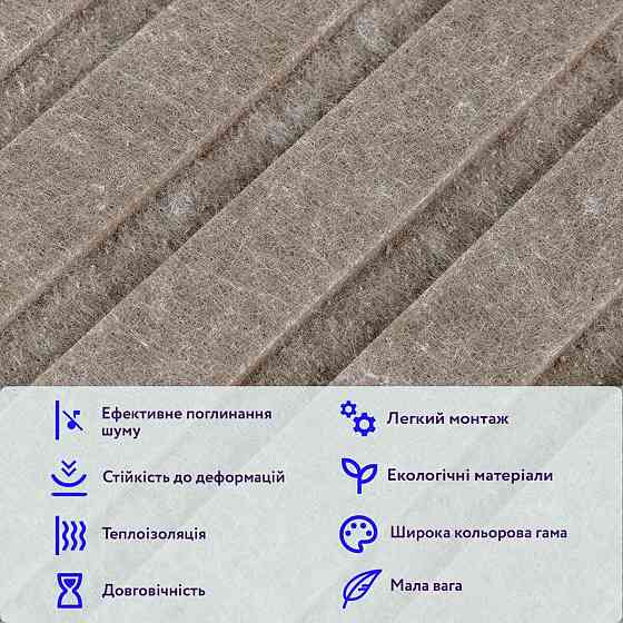 Звукоізоляційна коричнева панель Київ