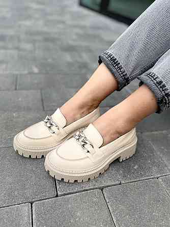 GREMMY Туфлі жіночі GREMMY 200/1 сереб.цепь бежеві (весна-осінь, шкіра натуральна) (4804) лише Коломия