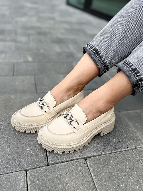 GREMMY Туфлі жіночі GREMMY 200/1 сереб.цепь бежеві (весна-осінь, шкіра натуральна) (4804) лише Коломия - фото 6
