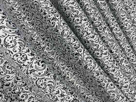 Комплект готовых штор VR-Textil Софт Вензель № 2050ш(Б) Серый с черным 130х275 см 2шт (39-0090) Киев