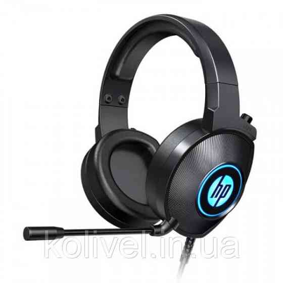 Навушники з мікрофоном HP DHE-8008U USB, 7.1 Surround, Noise Cancelling, LED, Black (DHE-8008U) Київ
