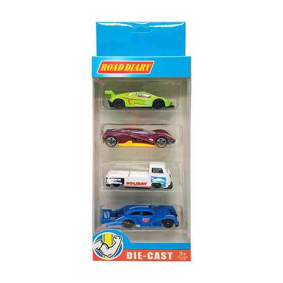 Набор машин металлических в коробке 4 шт, 698-04S-1-3 698-04S-2 Винница