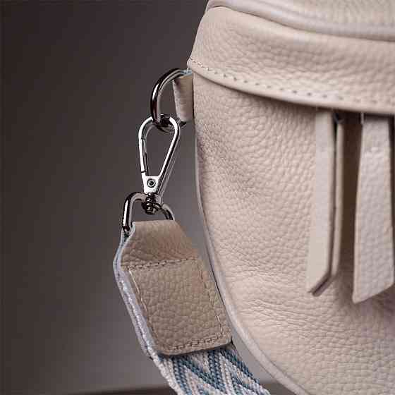 Жіноча сумка через плече в класичному кольорі з натуральної шкіри Білий (Vintage) Київ