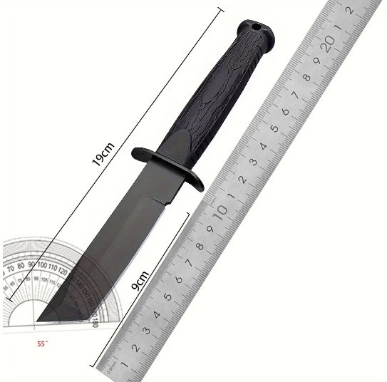 Нож охотничий Танто чёрный 2037, 23см Днепр - изображение 2