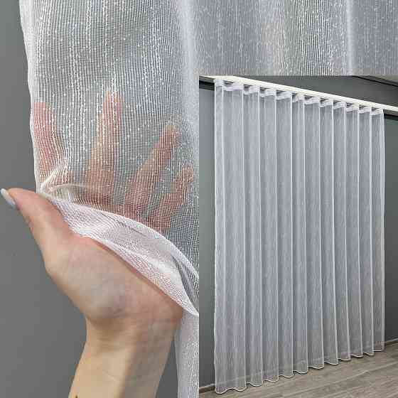 Тюль VR-Textil 1495т Льон Дощик білий 400х270 см (42-0357) Київ