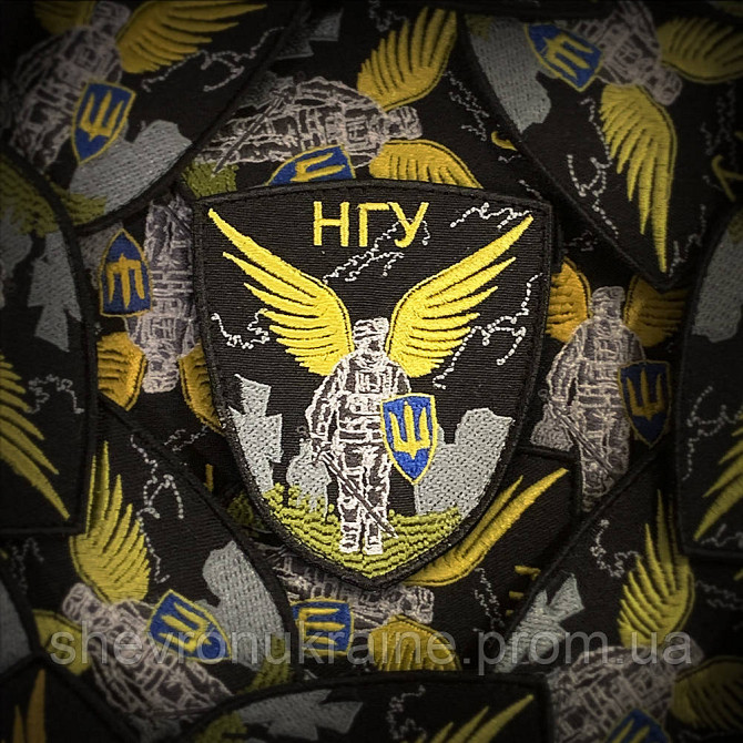Шеврон Янгол НГУ (Форма щит. На липучці) Розмір 8x7см Київ - фото 1