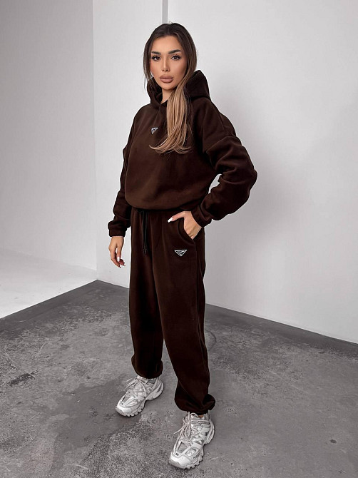 Женский теплый костюм, из флис полара L-XL, Шоколад Одесса - изображение 3