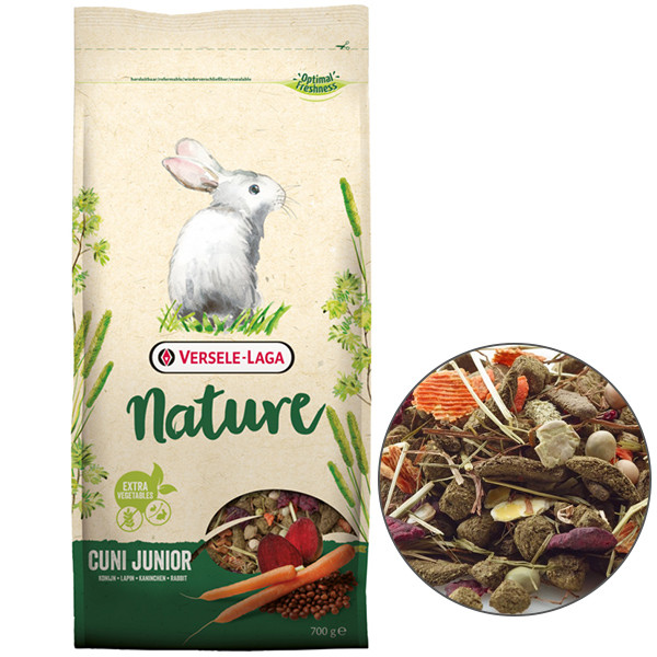Versele-Laga Nature Cuni Junior ВЕРСЕЛЕ-ЛАГА НАТЮР КРОЛЬЧАТА суперпремиум беззерновой корм для крольчат Киев - изображение 1