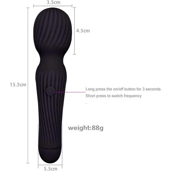 Багатофункціональний ребристий вібратор Чорний Вінниця - фото 3