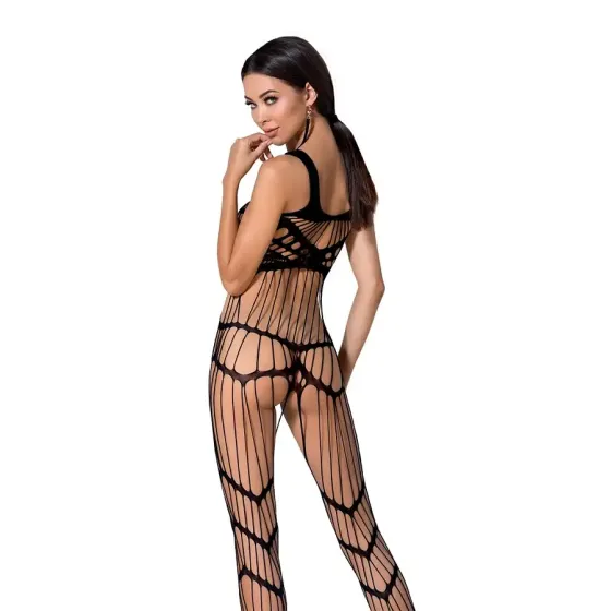 Бодістокінг Passion BS058 black, комбінезон, дуже повітряний Львов