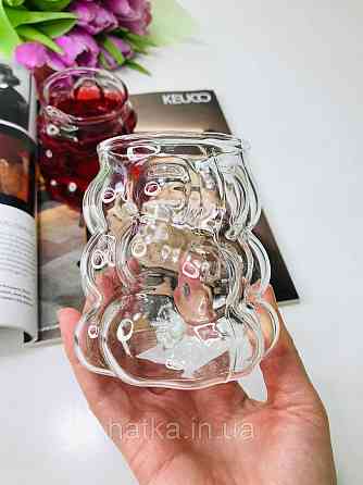 Склянка стильна скляна "Облачко" 360 мл 102-496 прозора фігурна для дому та ресторану Київ