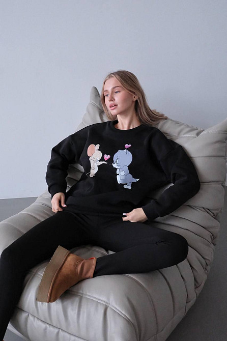 Жіночий трендовий зимовий костюм Чорний, 46/48 Одеса - фото 3