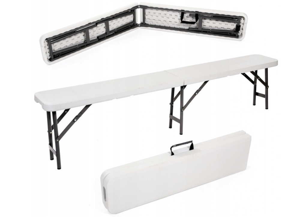 Лава, лавка розкладна садова туристична Польща 180см (біла) Київ - фото 1