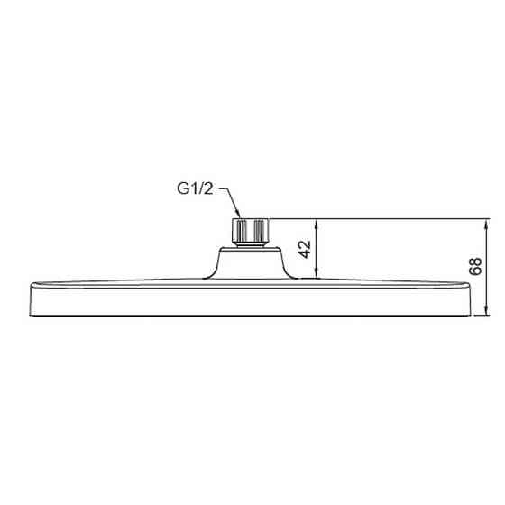 Лейка для душа потолочная Koer KP-0402-01-OH 310x200мм (KR4984) Киев
