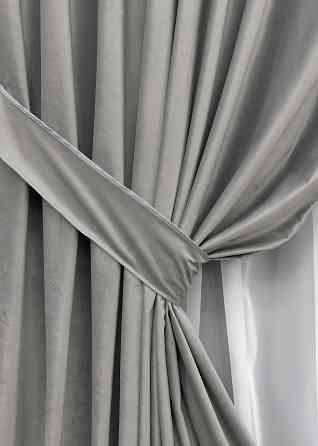 Комплект готовых штор VR-Textil Бархат № 1765ш Светло-серый 200х290 см 2 шт (32-279) Киев