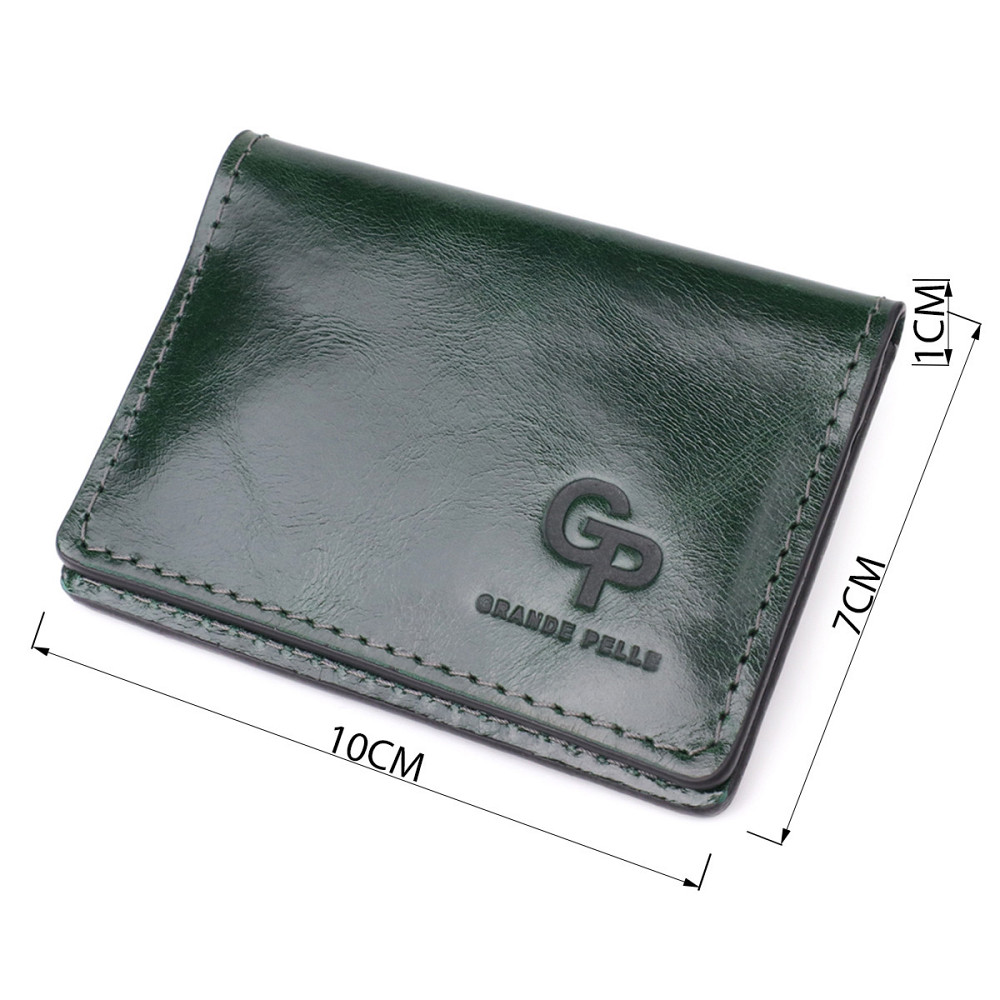 Обложка на документы из натуральной гладкой кожи Зеленый (GRANDE PELLE) Киев - изображение 7