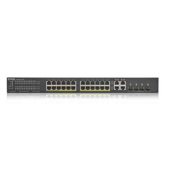 Комутатор ZYXEL GS1920-24HPv2 (GS192024HPV2-EU0101F) (24xGE PoE, 4xGE/SFP, Smart, NebulaFlex, Max PoE 375W) Харків