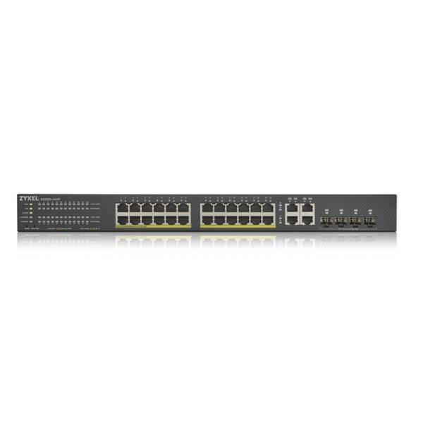 Комутатор ZYXEL GS1920-24HPv2 (GS192024HPV2-EU0101F) (24xGE PoE, 4xGE/SFP, Smart, NebulaFlex, Max PoE 375W) Харків - фото 1
