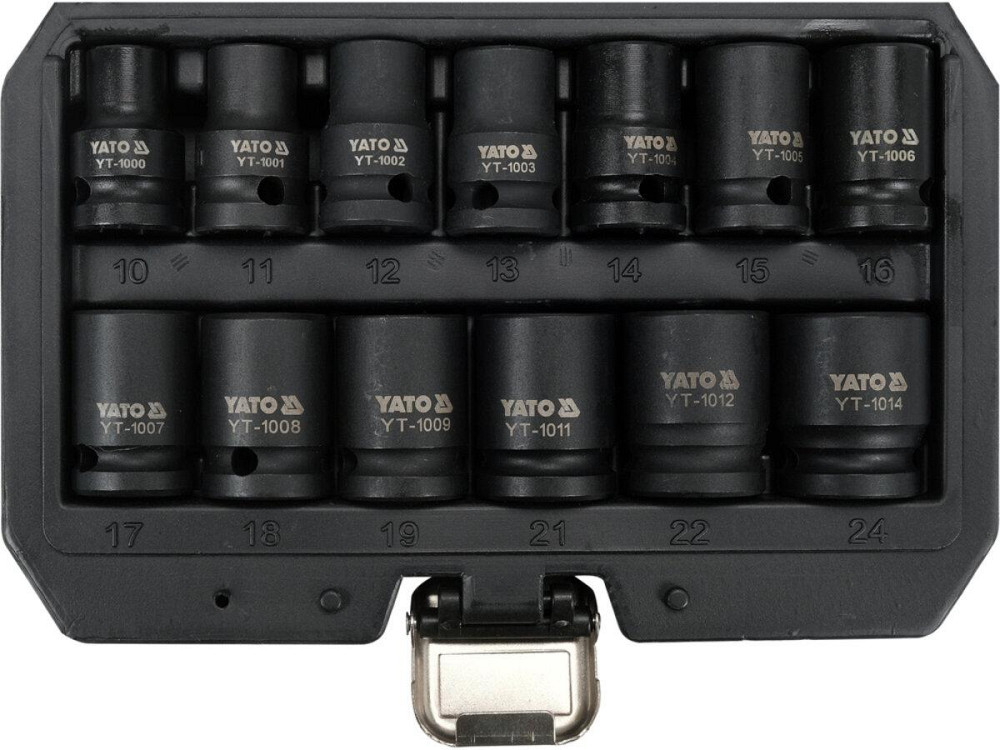 Набір головок торцевих ударних YATO 6-гранних з квадратом 1/2