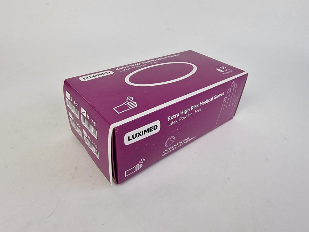 Гумові рукавички "Амбулаторія" LUXIMED 50 шт. (M) (1 пачка) Харків - фото 2