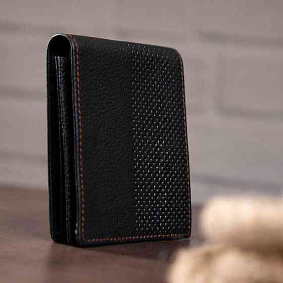 Гаманець чоловічий шкіряний Чорний (Vintage) Київ