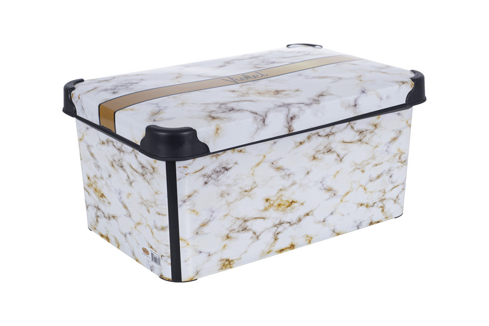 Контейнер VIOLET HOUSE DECOR Marble WHITE (6638133) Київ - фото 1