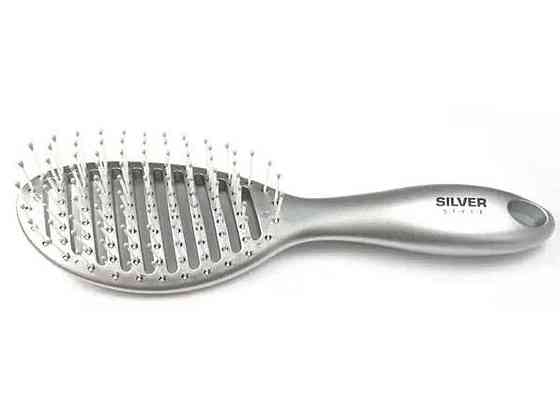 Гребінець для волосся Масажка пластик PM-5037 SILVER ТМ SILVER STYLE Київ