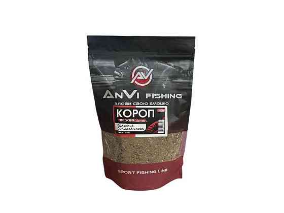 Приманка для ловли рыбы 1кг ПОЛУНИЦА/СЛАДКА СЛИВА Короп в зип упаковке ТМ ANVI-FISHING Киев