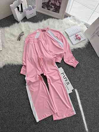 Жіночий прогулянковий костюм-двійка: кофта та штани трикотаж Рожевий, 42/44 Одеса