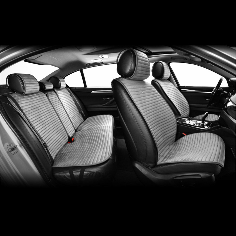 Комплект преміум накидок для сидінь CarLife Sport, grey Львів - фото 7