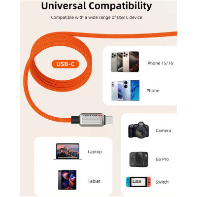 Дата кабель USB-C to USB-C 2.0m PD240W magnetic Cabletime (CA915729) Винница - изображение 8