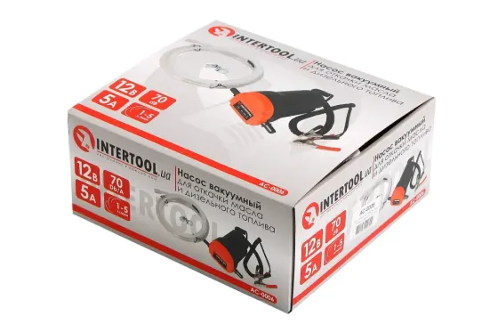 Насос вакуумный 12В Intertool 60Вт (для откачки масла/диз. топлива) Винница